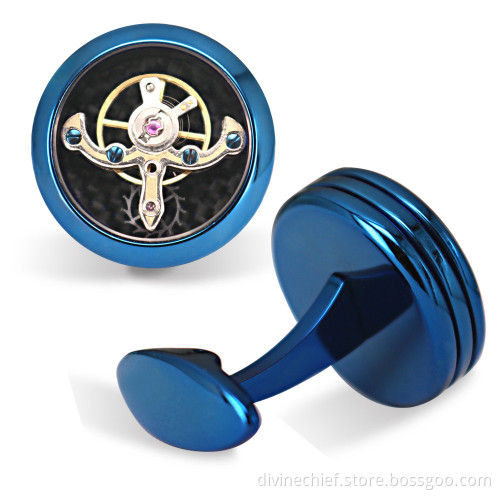 China Factory Direct Lower Price Tourbillon Movement Cufflinks For Men Shirt